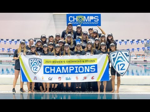 Stanford Women S Swim Dive Celebrates Fourth Straight Pac 12