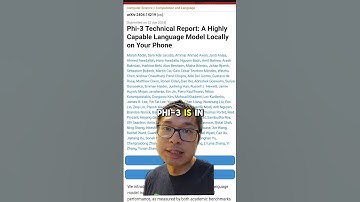 Microsoft drops their latest small, but powerful AI model Phi-3!#Phi3 #microsoft #ai