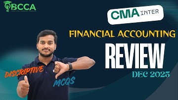 CMA INTER FINANCIAL ACCOUNTING | DEC 2025 PAPER REVIEW.