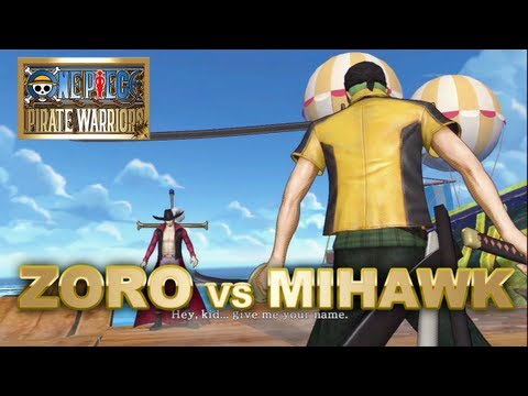 One Piece Pirate Warriors - PS3 - Roronoa Zoro Vs Mihawk