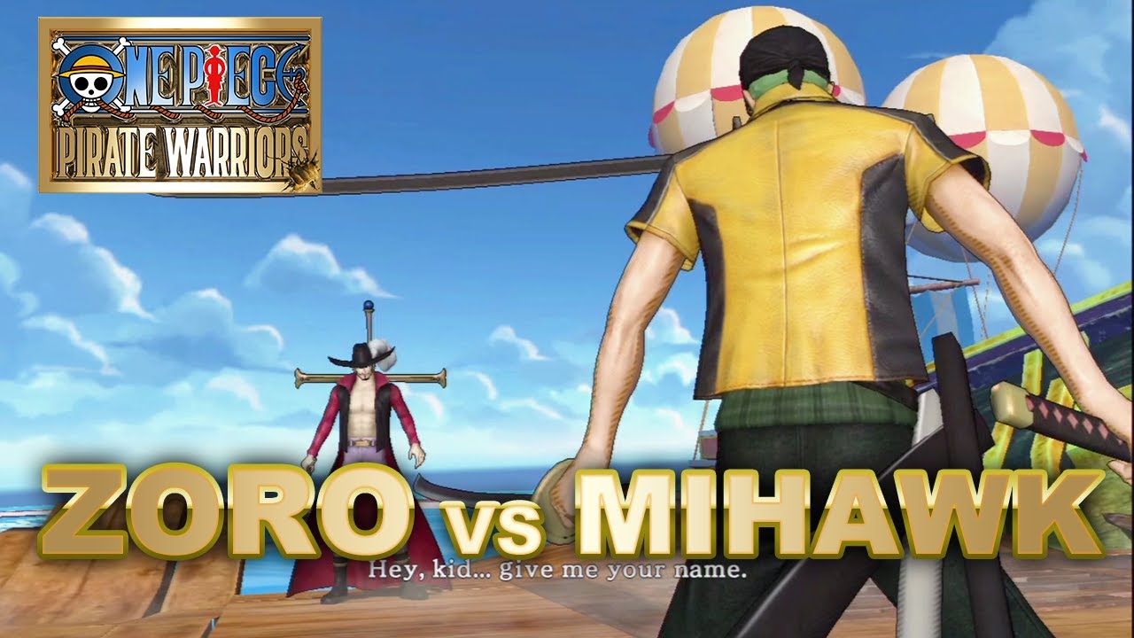 One Piece Pirate Warriors - PS3 - Roronoa Zoro Vs Mihawk