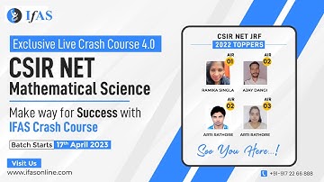CSIR NET Crash Course Starts From 17th April 2023| Join Now
