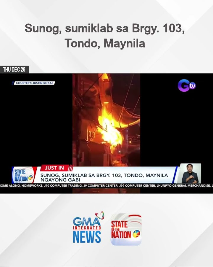 Sunog, sumiklab sa Brgy. 103, Tondo, Maynila | SONA