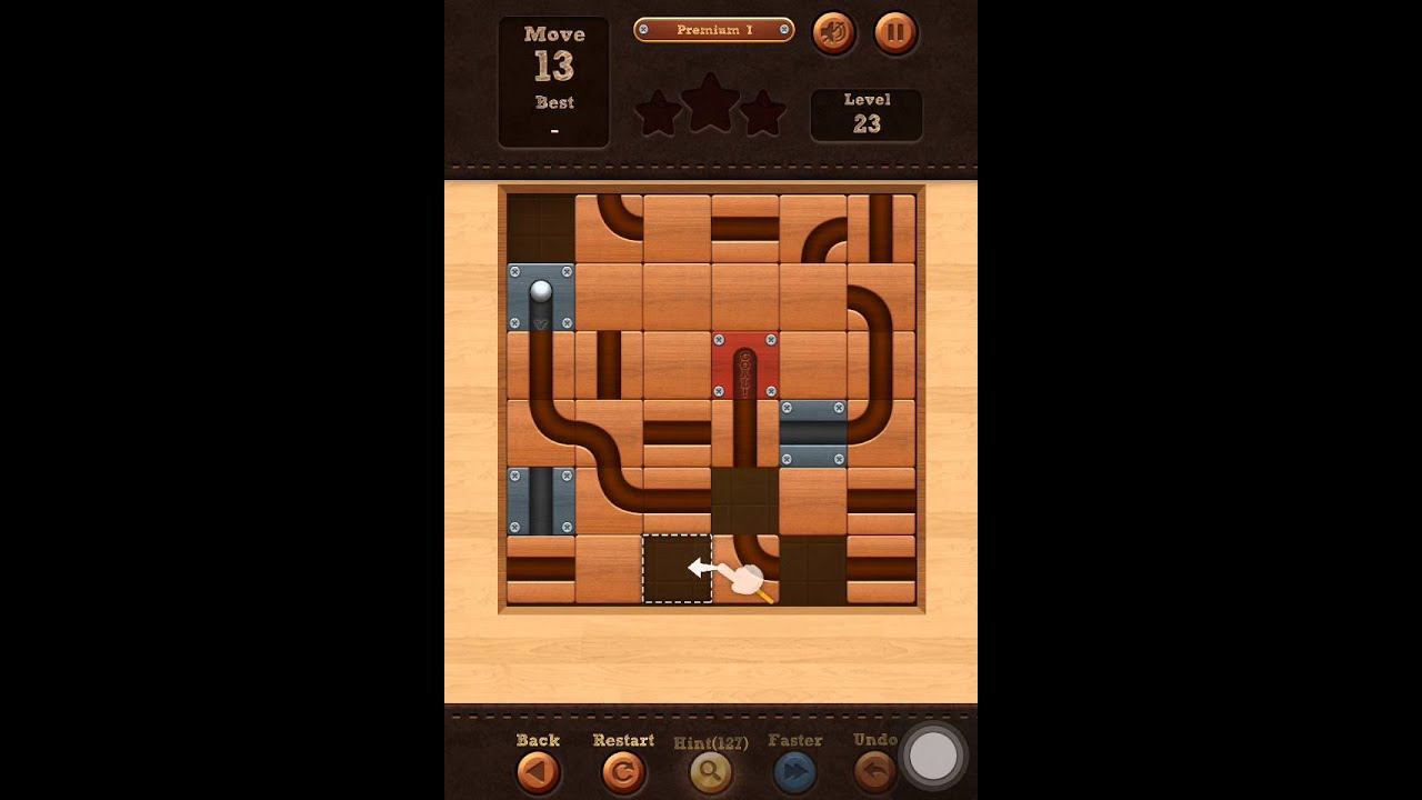 Roll the Ball slide puzzle Premium I Pack Level 23 Solution