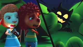 Monster in the Dark Forest &amp; Children Run Away | Funny Cartoon for Kids | Dolly and Friends 3D