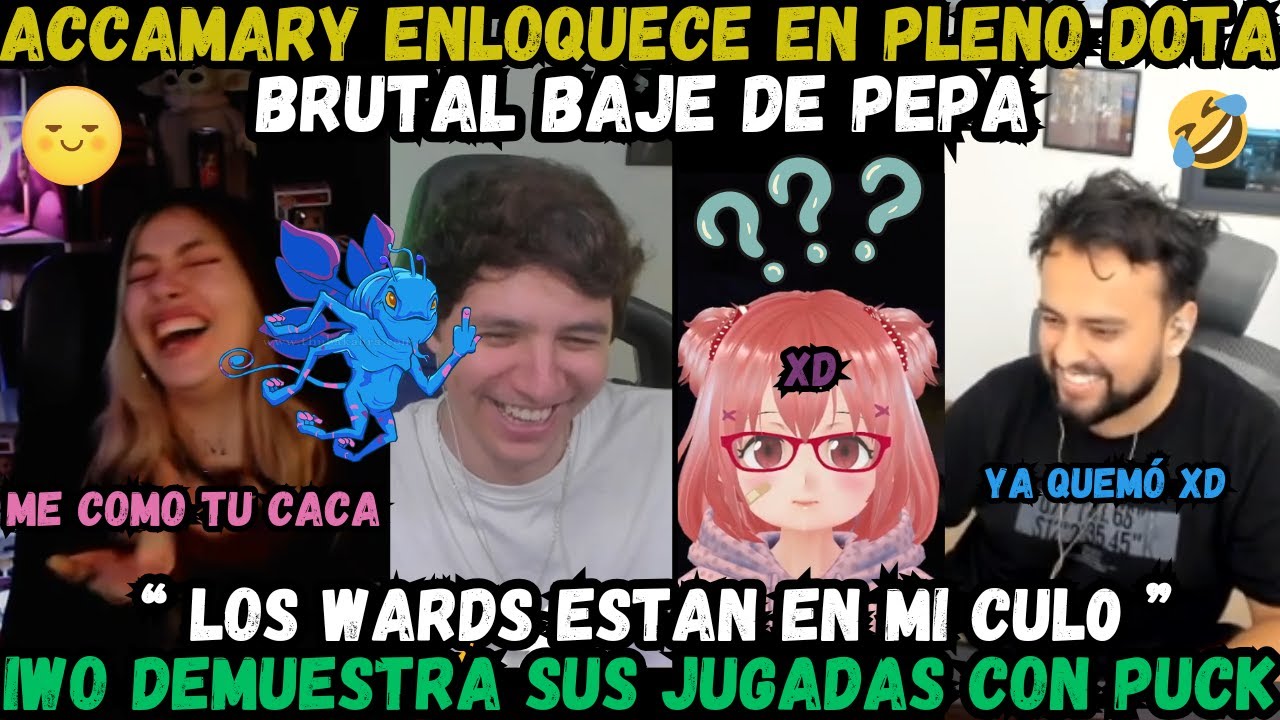 🤣 FULL CAGUE DE RISA 🤣ACCAMARY ENLOQUECE EN PLENO DOTA🤣 IWO CON SU  PUCK👀IWO Y MASOKU BAJAN SU PEPA🤣