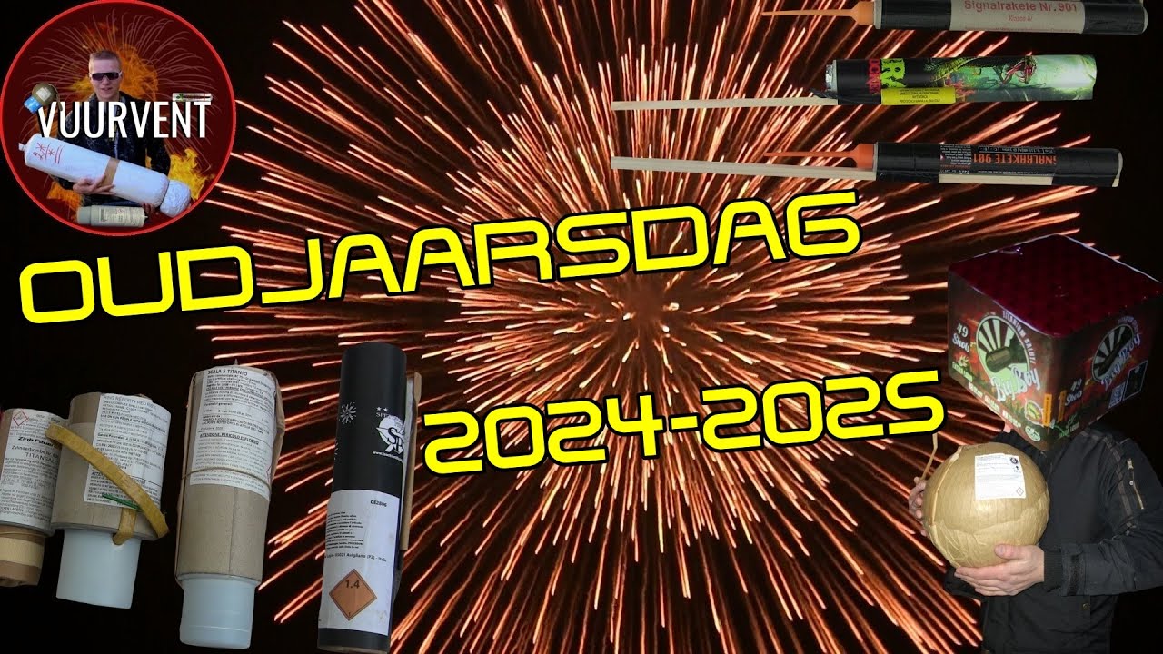 Oudjaarsdag 2024/2025 - Vuurwerk Compilatie - VUURWERK - FIREWORKS -  FEUERWERK - CAPODANNO