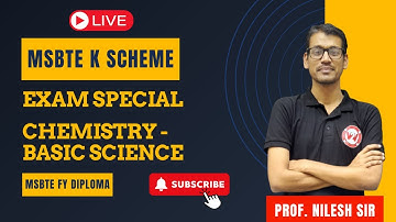 Chemistry | Special Lecture | FY DIPLOMA | K - Scheme 💻🚀
