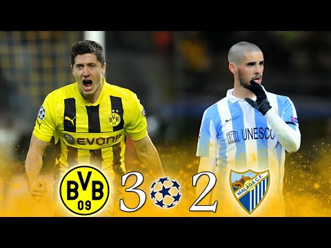أهداف مباراة دورتموند ضد ملقا 3 2 دوري الأبطال 2012 2013 مباراة تاريخية وجنون عصام الشوالي