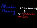 Number Theory. Section: Quadratic Residues. Part 1.