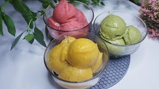 ايس كريم فواكه???? صحي طبيعي بدون سكر ولا كريمة ولا حليب محلى مكثف?healthy ice cream