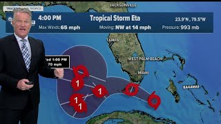 Eta prompts Tropical Storm Warnings for South Florida, Treasure Coast