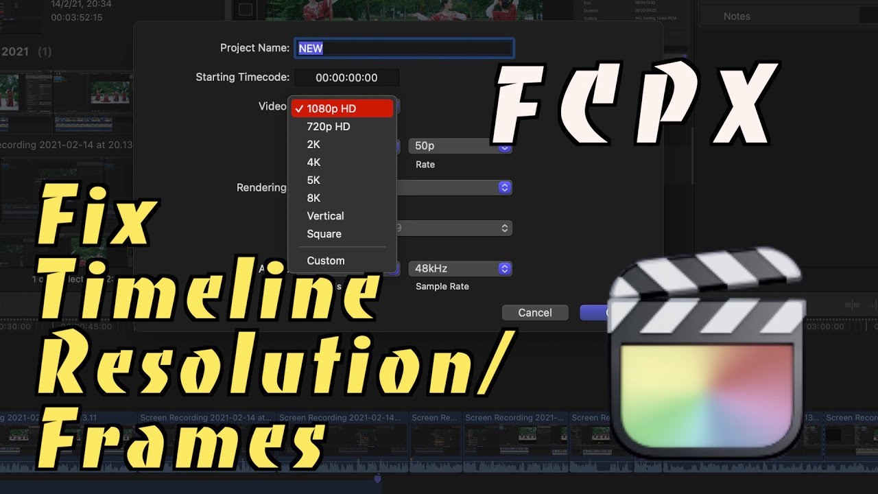 Final Cut Pro How To Change Resolution