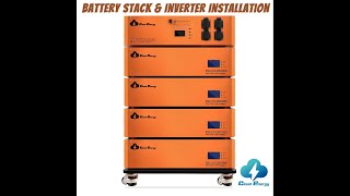 CloudEnergy 48V150Ah Battery Stack & Inverter Installation + Operation Guide