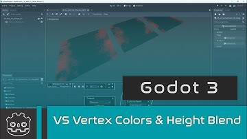 Godot 3 - Visual Shaders Vertex Colors and Height Blend