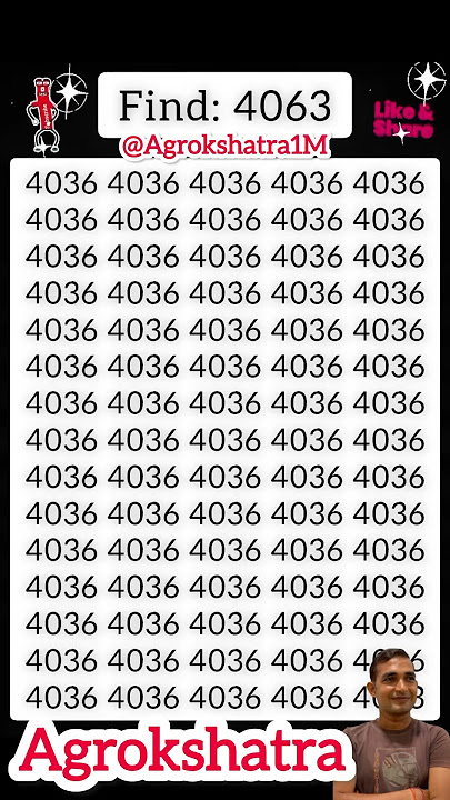 How attentive you're, find 4063test your attention! #attention #123 #500 # puzzles #edm #puzzlegames