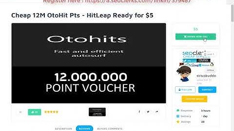 Buy Cheap 12M OtoHit Points HitLeap Ready On SEOClerks
