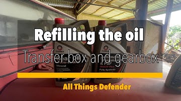 Transfer box and gearbox oil change