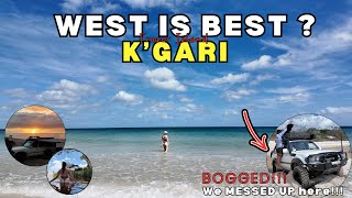 K'Gari (Fraser Island) WEST IS BEST! BOGGED bad!! INCOMING CYCLONE ALFRED Beach Camping & Sunsets!