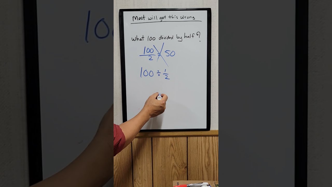 What Is 100 Divided By Half Maths Mathematics Math Mathematic