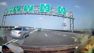 20201123國三霧峰交流道跨越槽化線+變換車道未使用方向燈