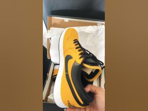 Air Jordan 1 low men university golden and black (bumble bee) - YouTube