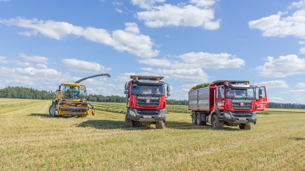 Senáže hrachu | New Holland FR 500  | 3x TATRA Phoenix euro6 | New Holland T7.250 | zetor 16245