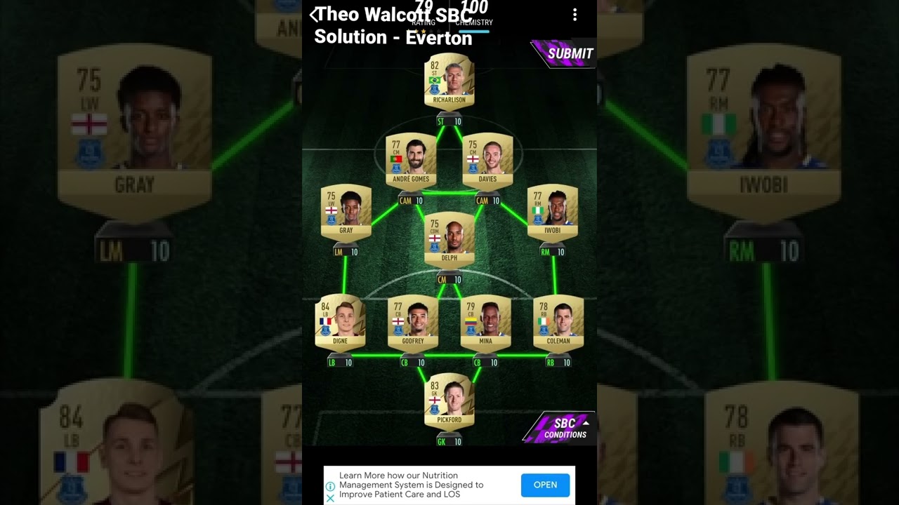 MADFUT 22 // Theo Walcott SBC // Everton Solution 