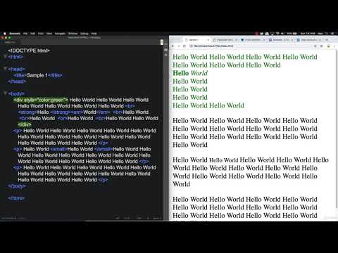 Divs and Spans to organize content - HTML Tutorial