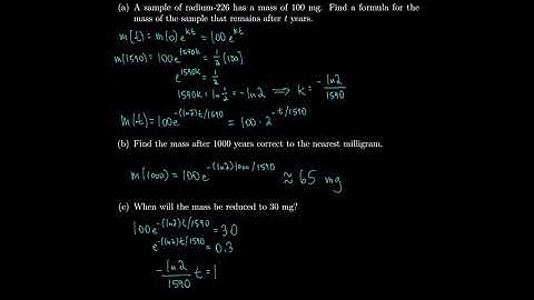 Calculus 3.8 Exponential Growth and Decay