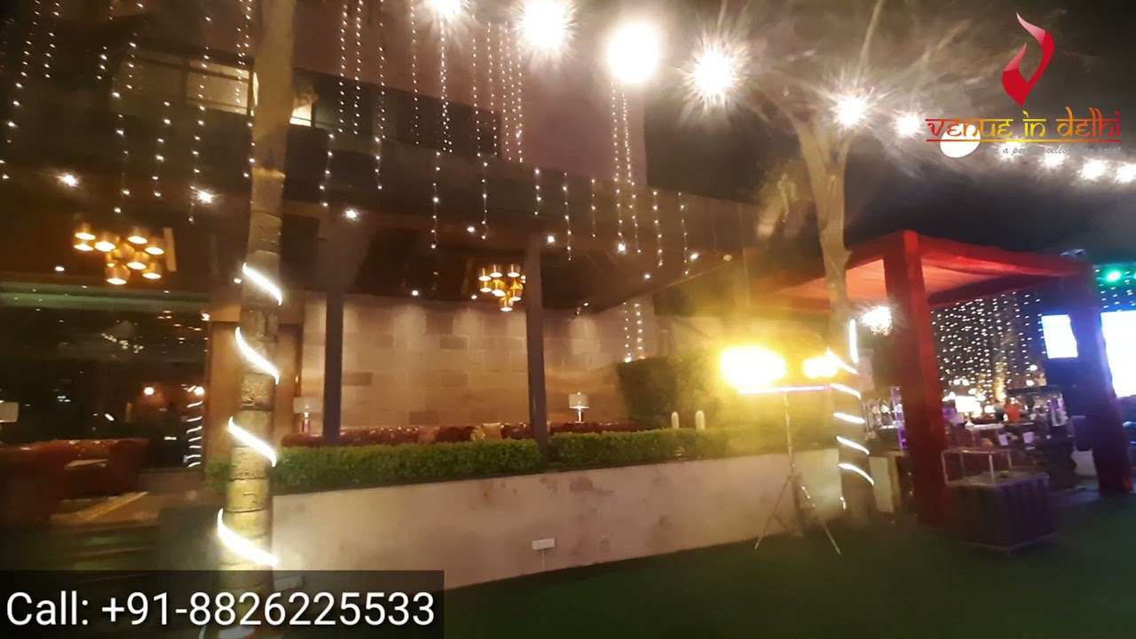 Mh1 Resort Gt karnal Road | Pool lawn wedding