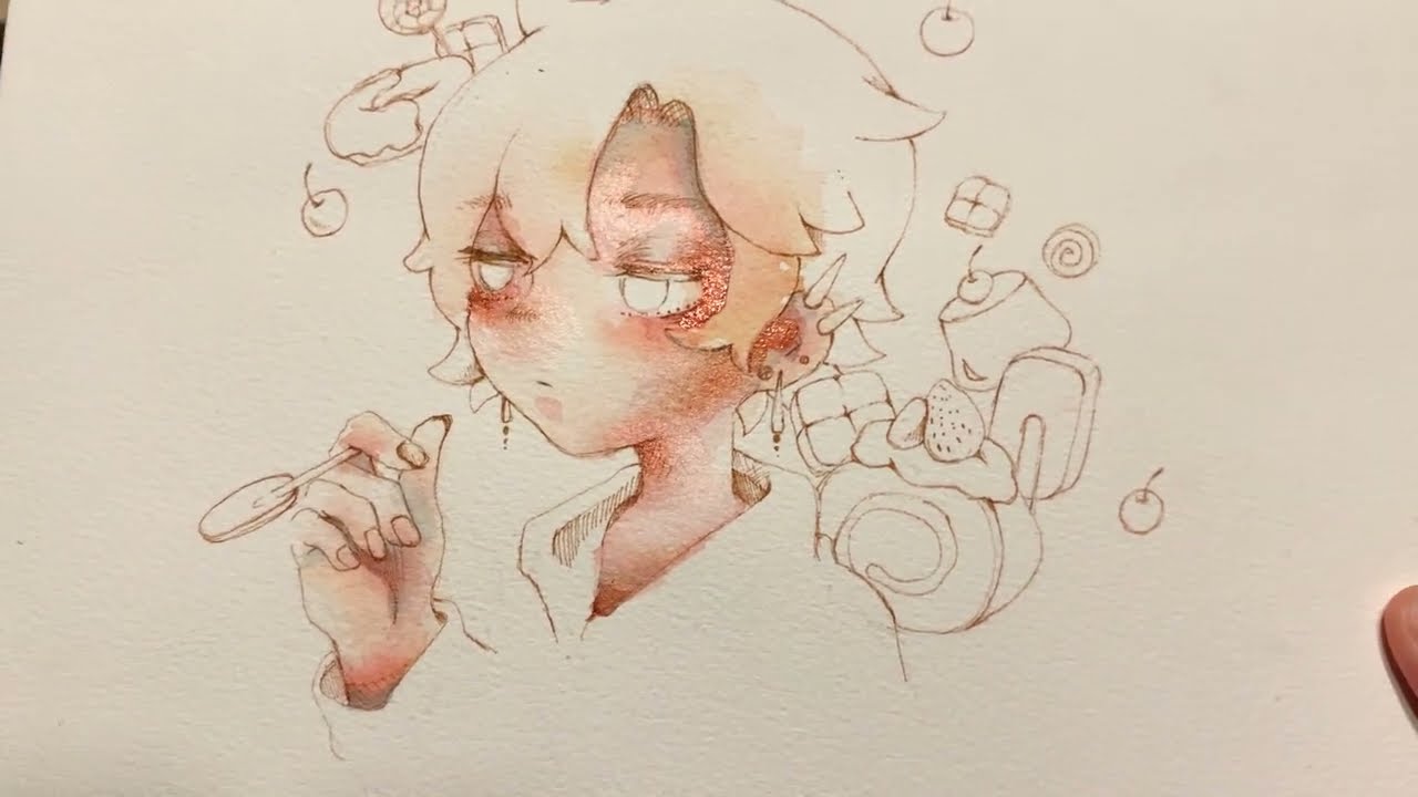 を出すだけで上手くなる 肌の塗り方 透明水彩 Youtube