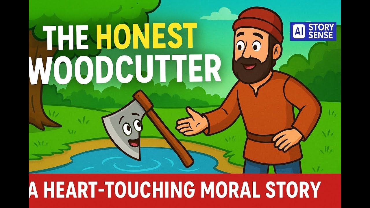 🌳 The Honest Woodcutter – A Heart-Touching Moral Story for Kids ...
