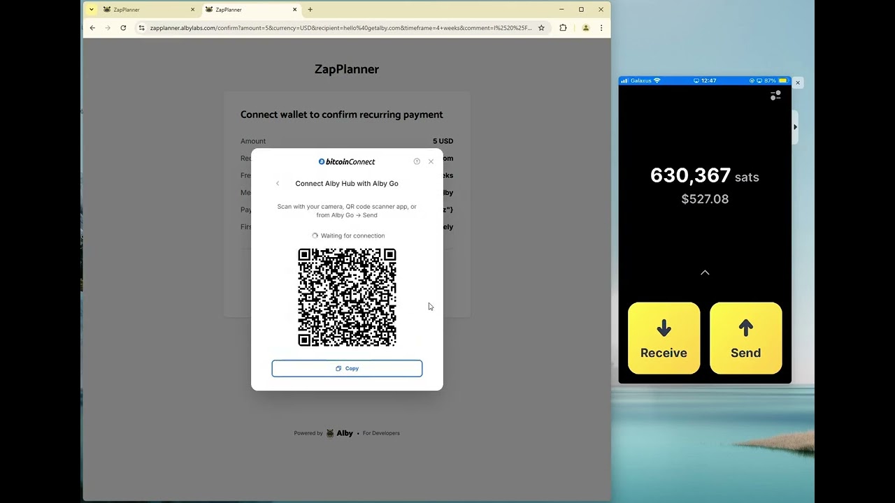 Connect your self-hosted Alby Hub in one click to other apps with Alby Go