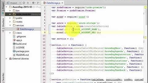 Storage and database options in Azure for node.js apps (demo)