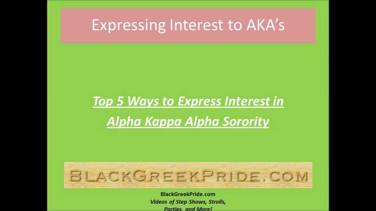 How to Express Interest in Alpha Kappa Alpha - YouTube