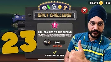 Zombie Catcher: Gameplay Walkthrough Part 23 - Nail Zombies to The Ground (iOS,Android)