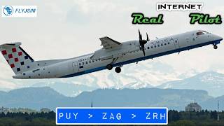🚨 Croatia Airlines Dash 8 Q400 | PUY-Pula to ZAG-Zagreb &amp; ZAG to ZRH-Zurich in X-Plane 12