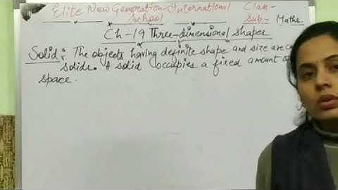 Class -7,Maths, ch-19 Three dimensional shapes