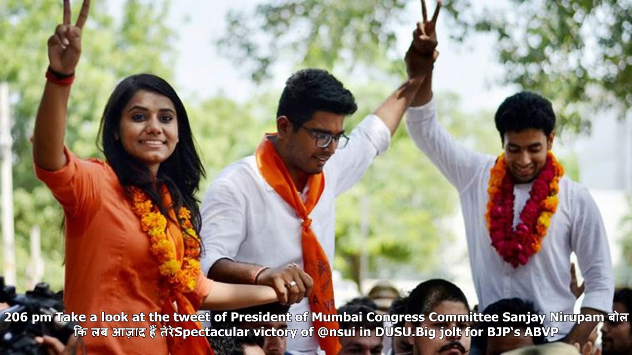 Dusu elections result 2017 live updates: congress’ nsui wins 3 posts, rss-backed abvp bags secretar