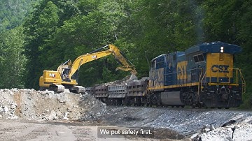 CSX Deploys Work Trains for Blue Ridge Repairs