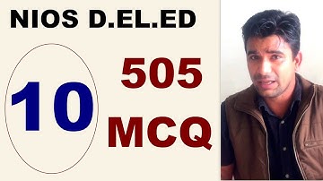#10 - Course 505 Environmental Studies MCQ Test, NIOS D.EL.ED | Online Partner