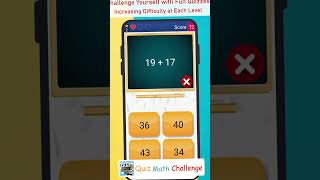 Quiz Math Challenge! 🧠 Fun Math Game for Kids & Adults! Test Your Brainpower! #quizmath #quizgames screenshot 2
