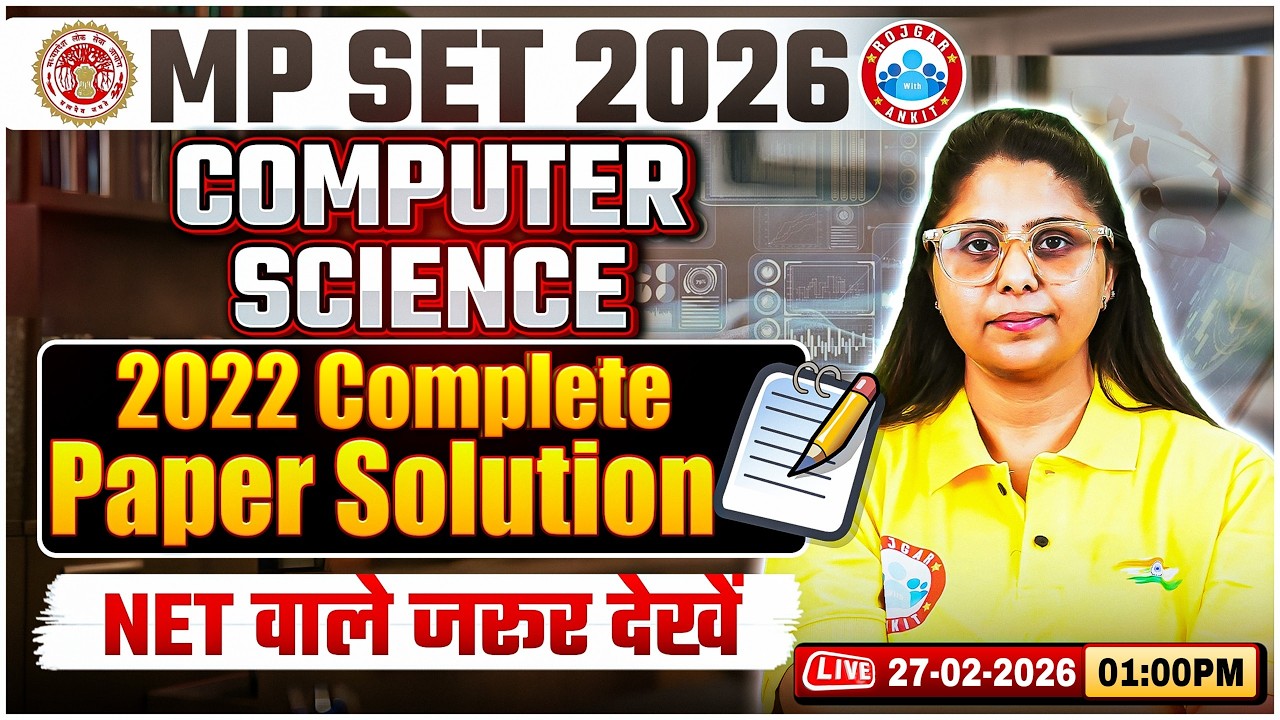 MP SET 2026 | MP SET Computer Science Classes | MP SET 2022 Computer Science Complete Paper Solution