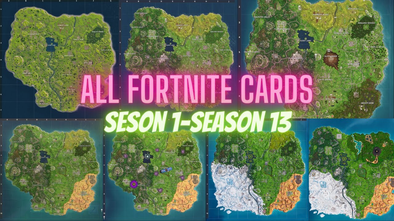 All Fortnite cards (Season 1 Season 13) English YouTube