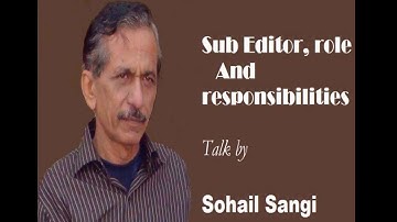 Sub Editor ( سب ايڊيٽر) With Presentation