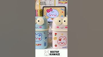#youtubeshorts Kawaii Desk Décor Organizer Trash Can #kids #kawaii