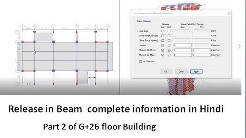 Part2 : Release in secondary beam | diaphragm | Release in software | Etabs tutorials for beginners