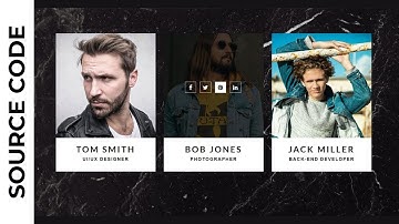 Responsive Team Section with hover animation using Bootstrap