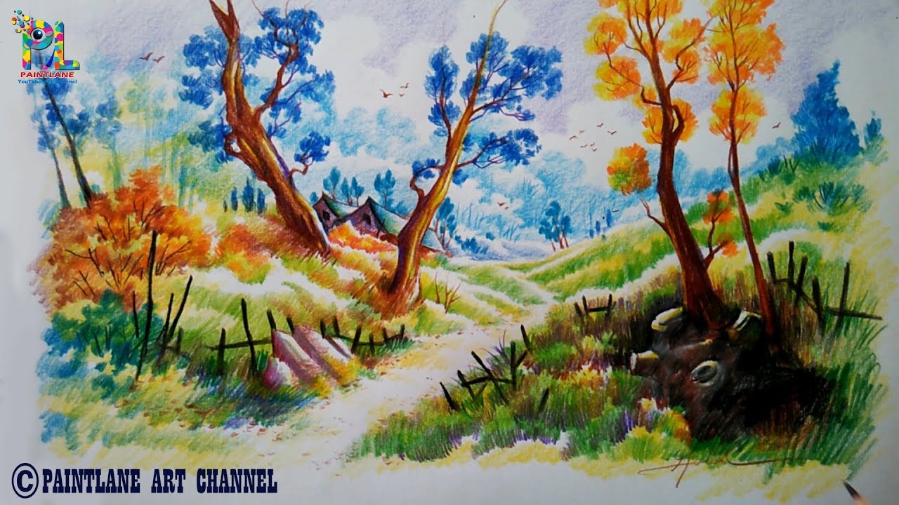 Featured image of post How To Draw Landscapes With Colored Pencils Step By Step - Learn how to draw a photorealistic marble in this step by step colored pencil drawing lesson!